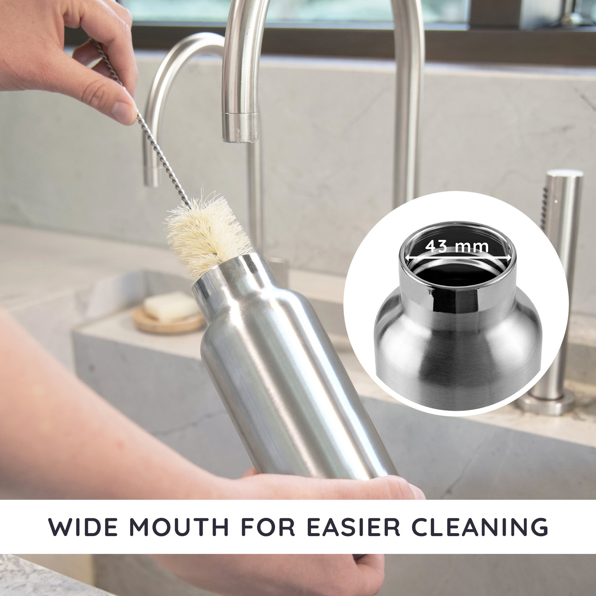 Thermosflasche aus Edelstahl 1000 ml