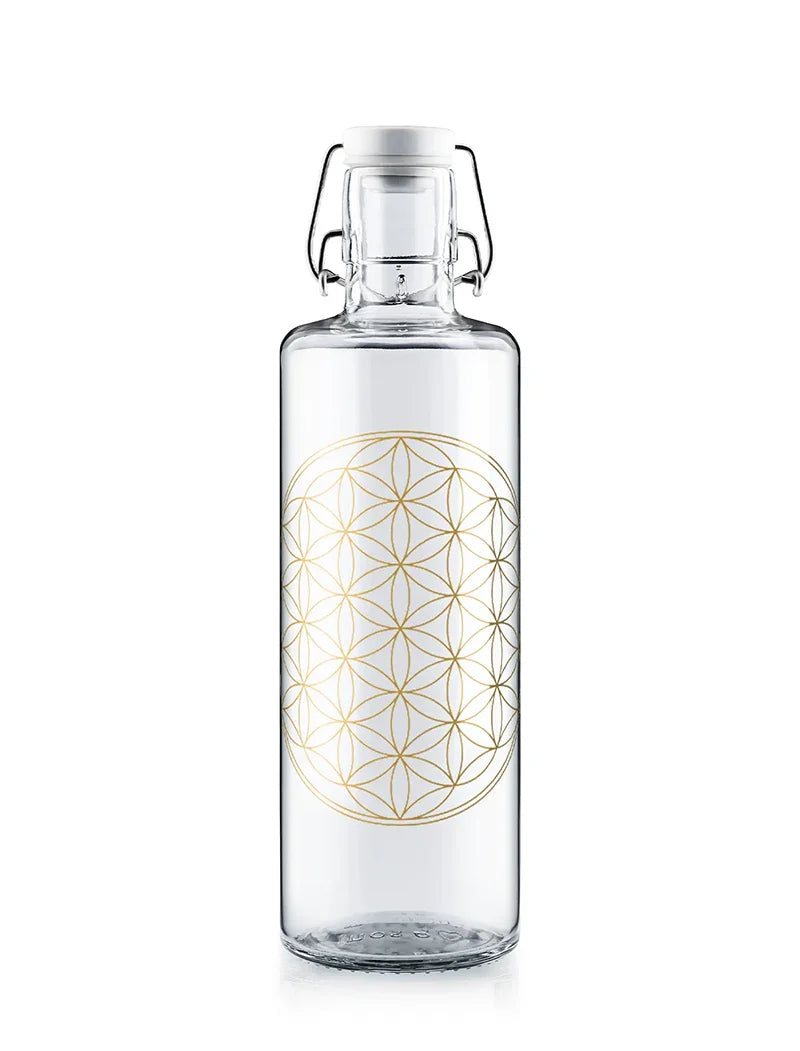 Glasflasche "Flower of Life" 0,6 Liter