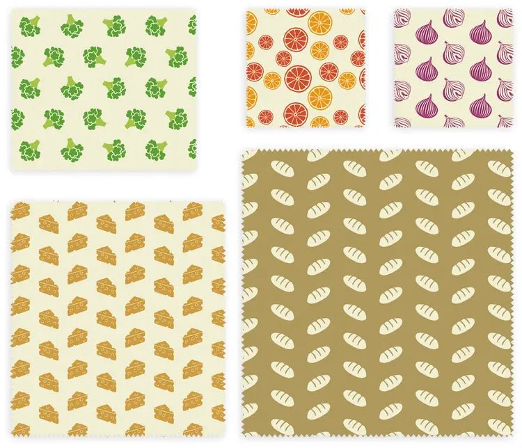 Bienenwachstuch - Set 5er Universal - Haushaltsreinigung.at