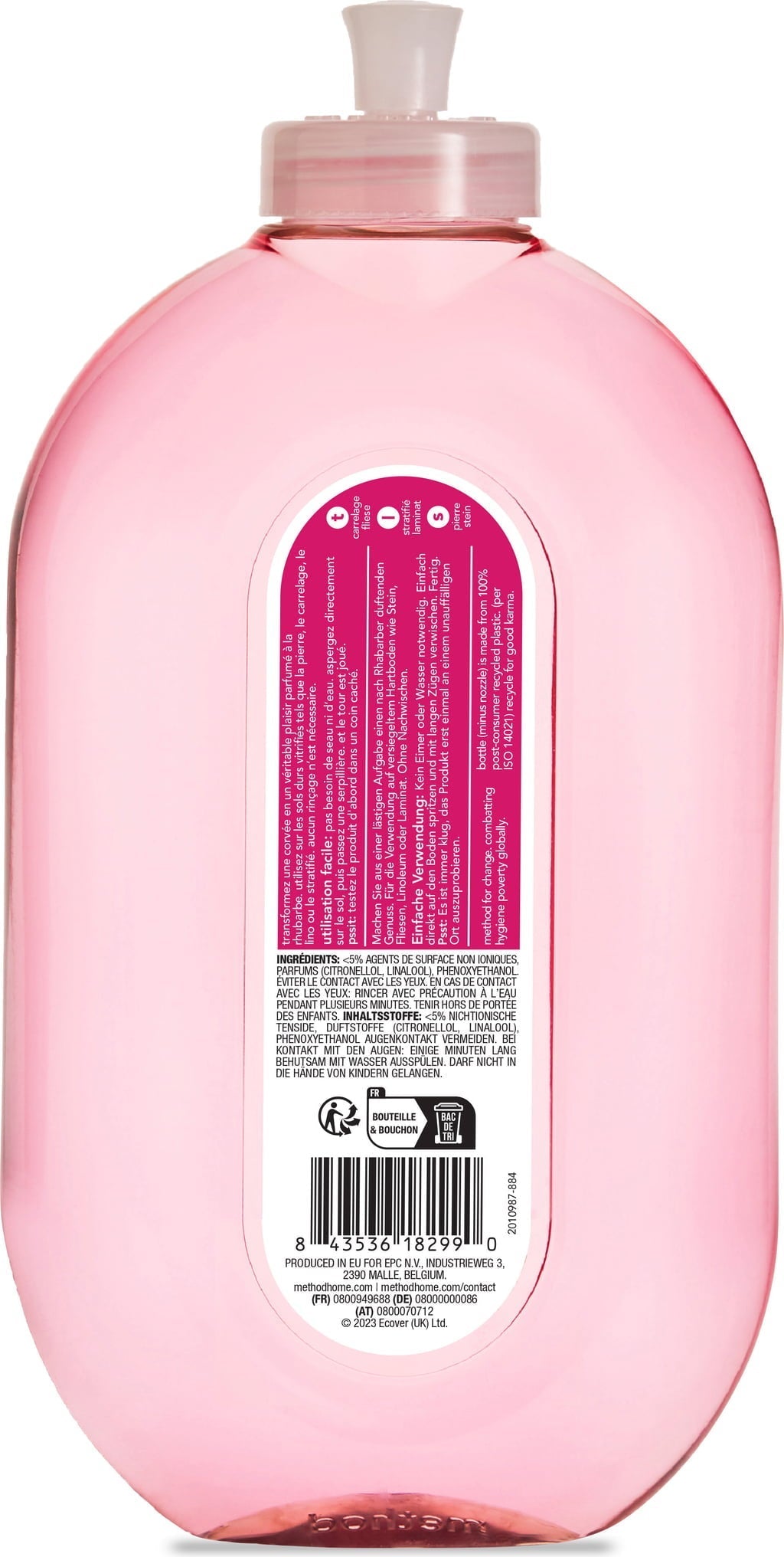 Boden - Reiniger Rhabarber 739 ml - Haushaltsreinigung.at