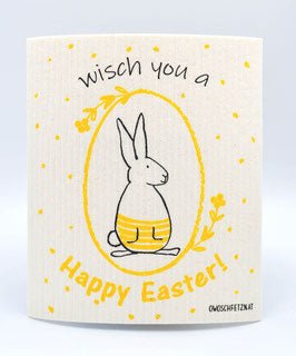 Bunny Fanny "Happy Easter" gelb - Haushaltsreinigung.at