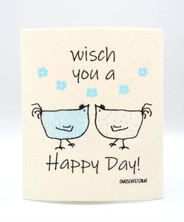 Henne Berta "Happy Day" hellblau - Haushaltsreinigung.at