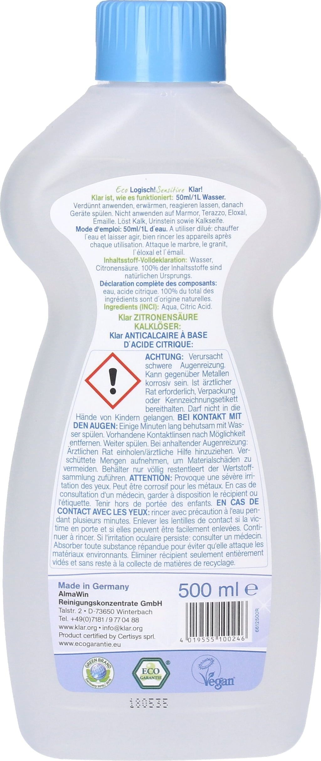 Kalklöser Zitronensäure - Haushaltsreinigung.at