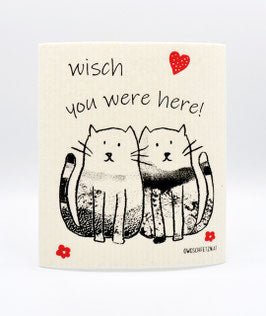Katze Frieda "wisch you were here" - Haushaltsreinigung.at
