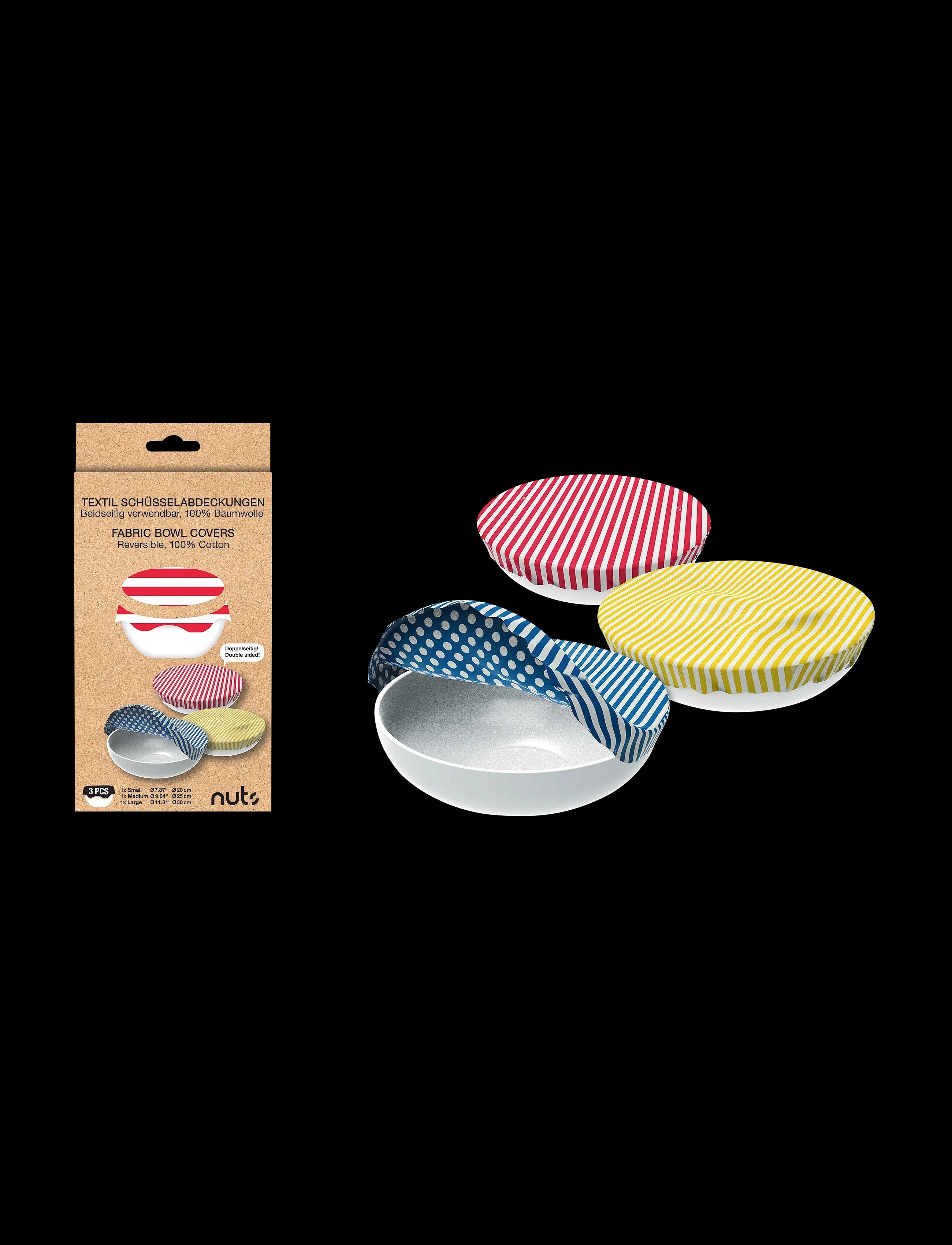 Textil Schüsselabdeckungen beidseitig verwendbar