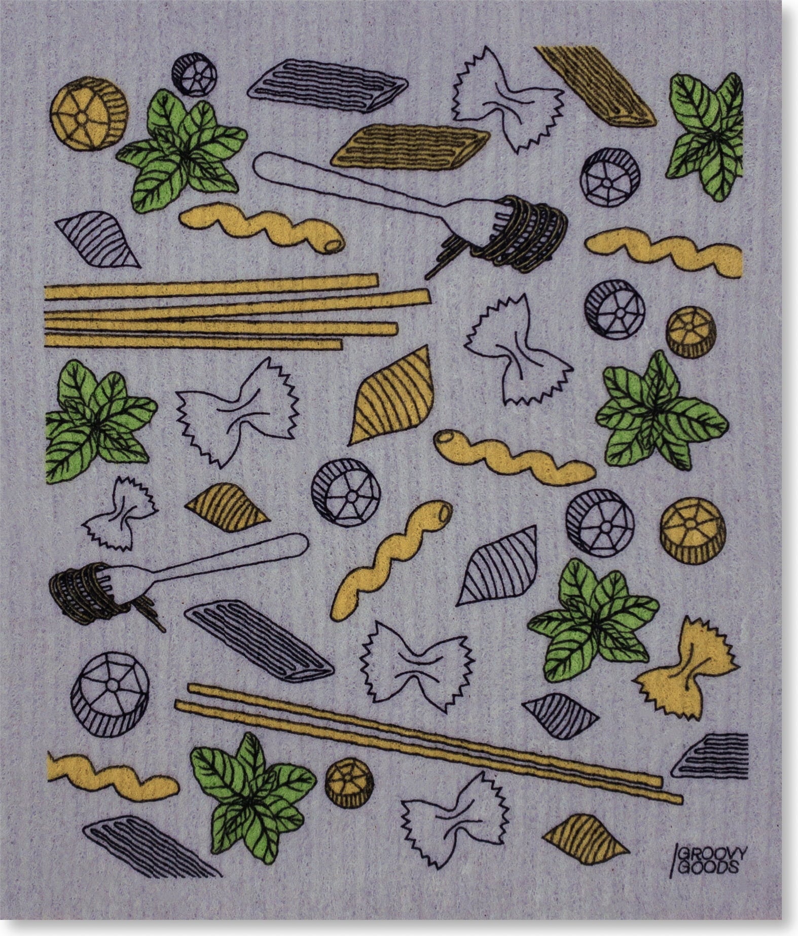 Ökologisches Spültuch Design Pasta - Haushaltsreinigung.at