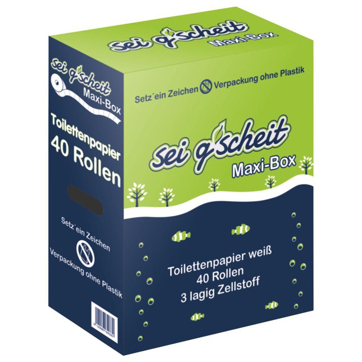 SEI GSCHEIT Toilettenpapier Zellstoff 3 - lagig 150 Blatt 40 Rollen - Flexgreen GmbH