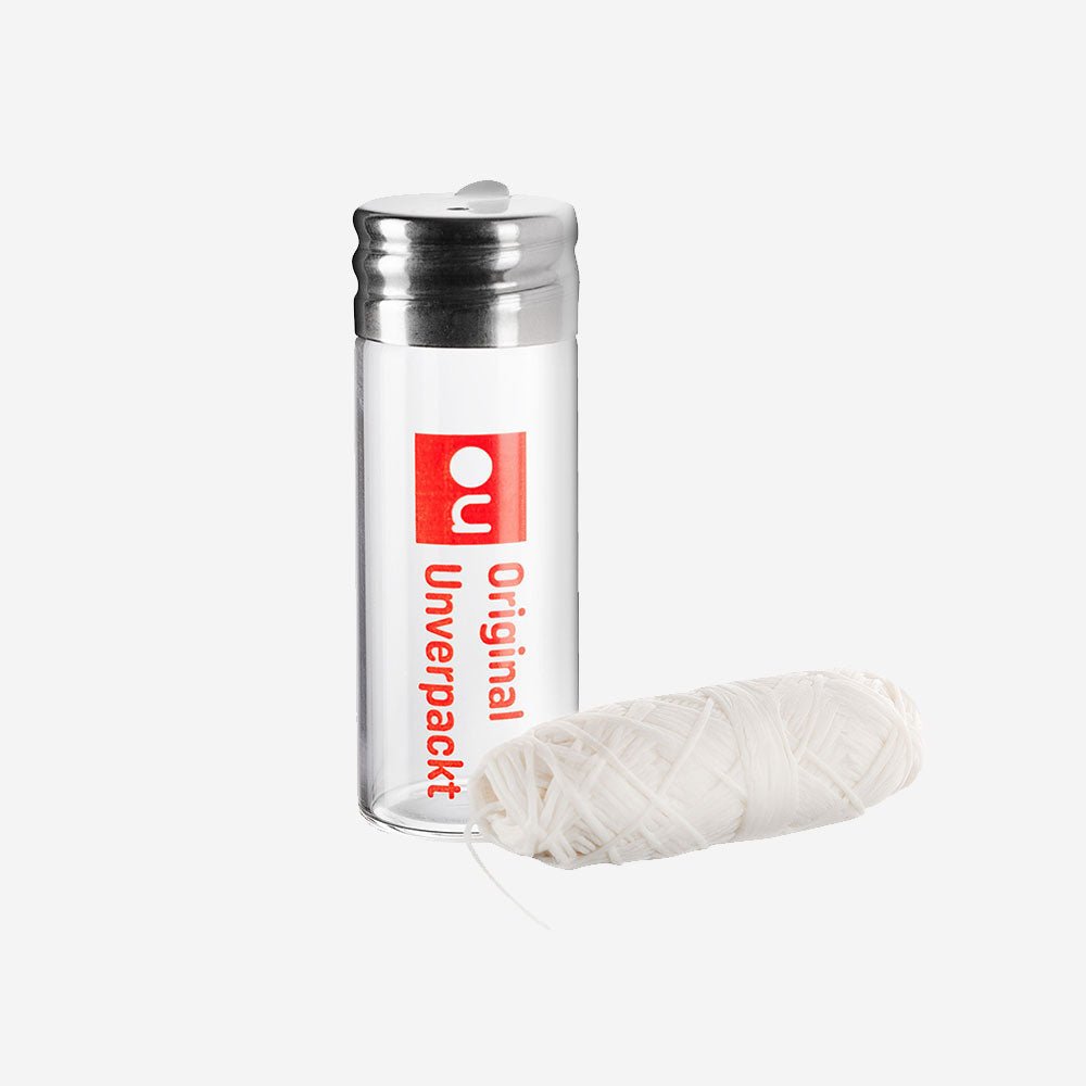 Zahnseide im Glasflakon – 30 m - Flexgreen GmbH