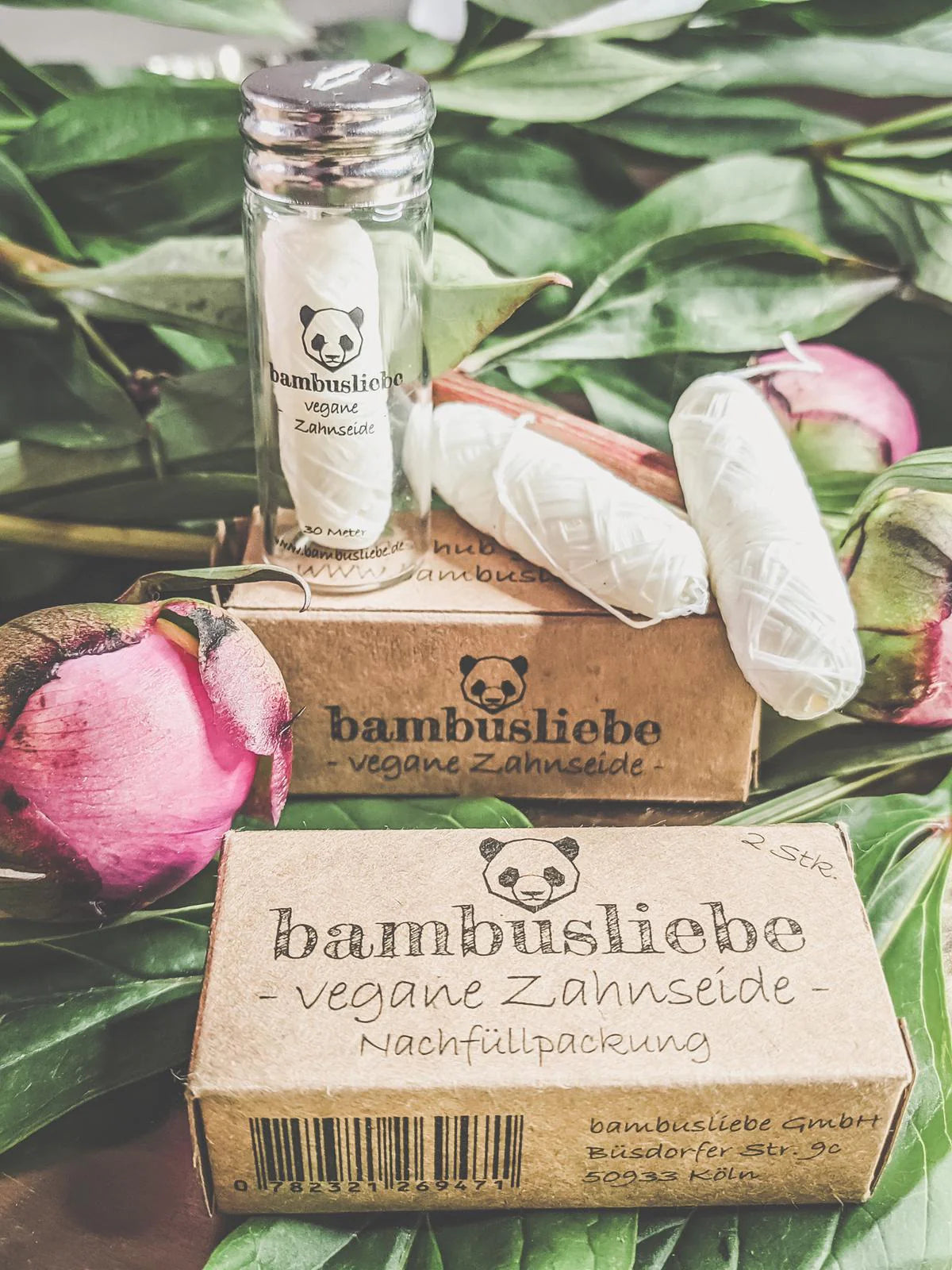 Vegane Zahnseide 2er Nachfüllpack von Bambusliebe