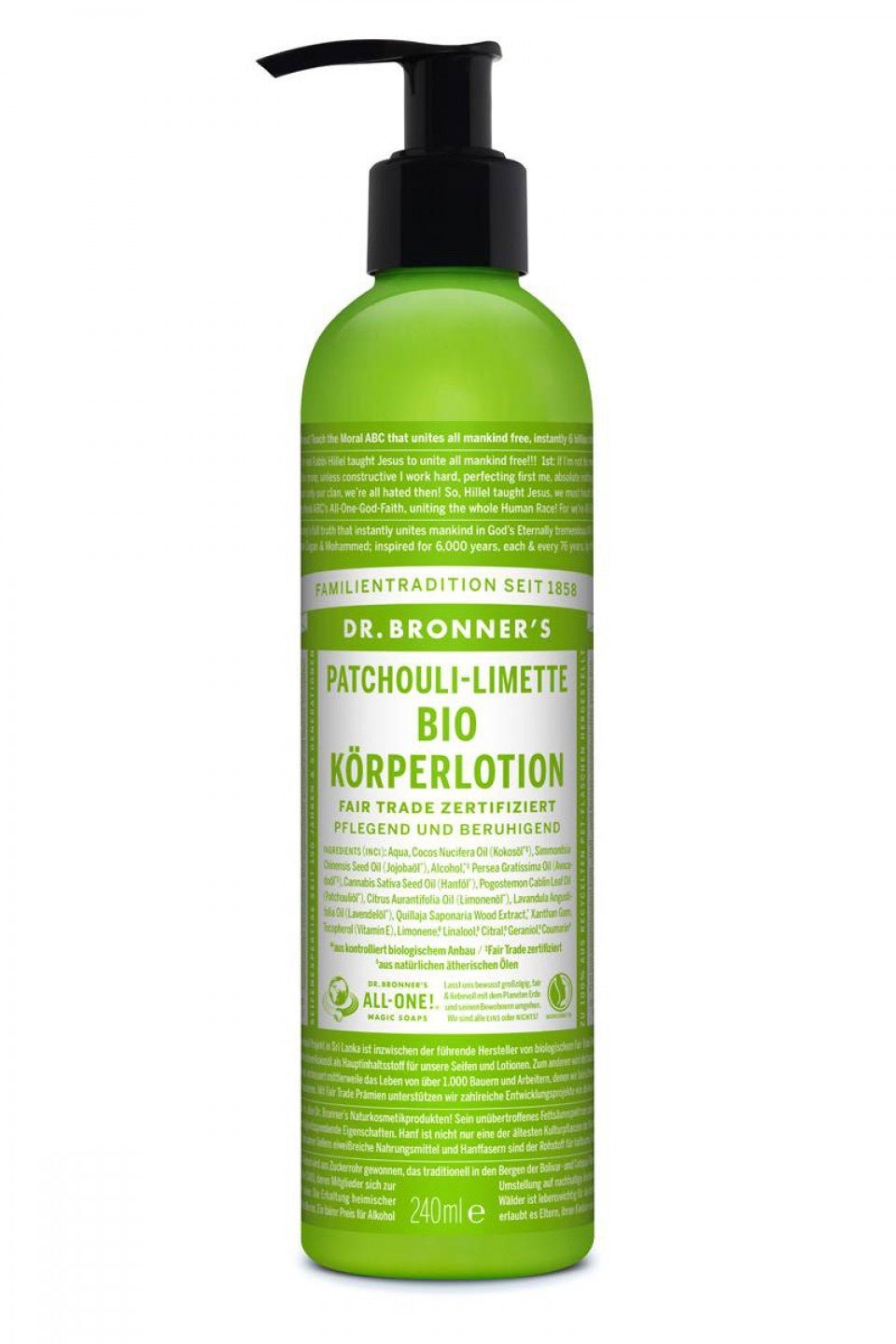 Bio Körpermilch Patchouli Limette - Haushaltsreinigung.at