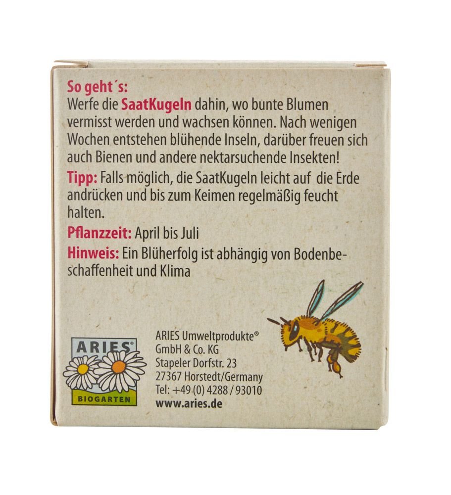 Bio - Saatkugeln Bienenweide kbA - Haushaltsreinigung.at