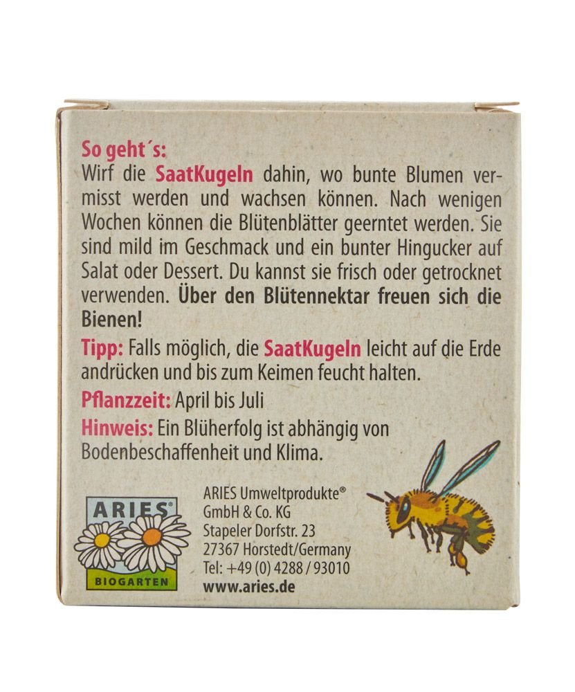 Bio - Saatkugeln Essbare Blüten kbA - Haushaltsreinigung.at