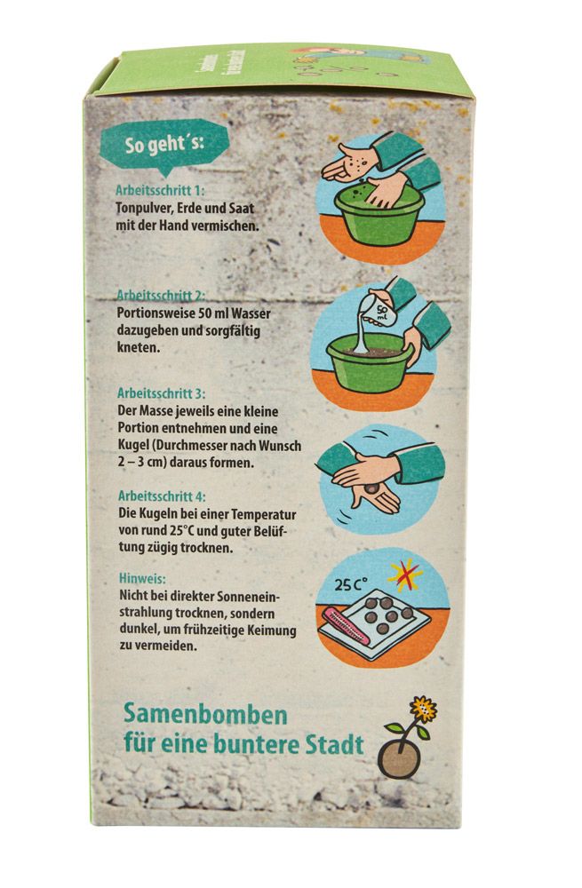 Bio - Samenbomben Bausatz kbA - Haushaltsreinigung.at