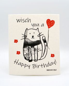 Katze Frieda "Happy Birthday" - Haushaltsreinigung.at