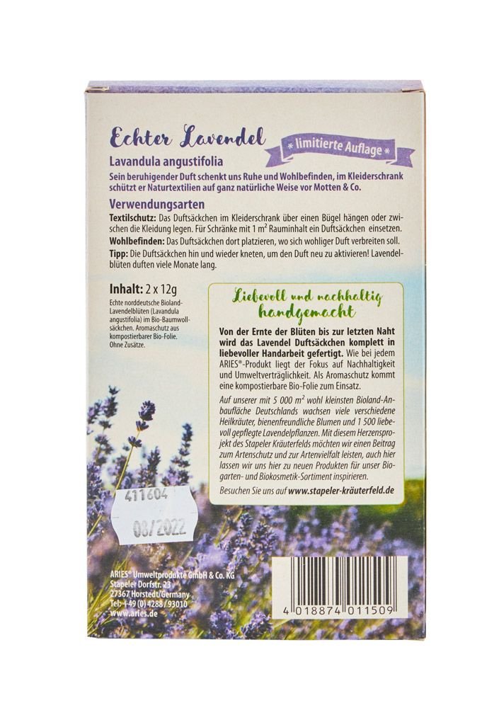 Lavendel Duftsäckchen Stapeler Kräuterfeld - Haushaltsreinigung.at