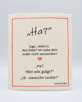 Owoschfetzn Mundart "Ha?" - Haushaltsreinigung.at