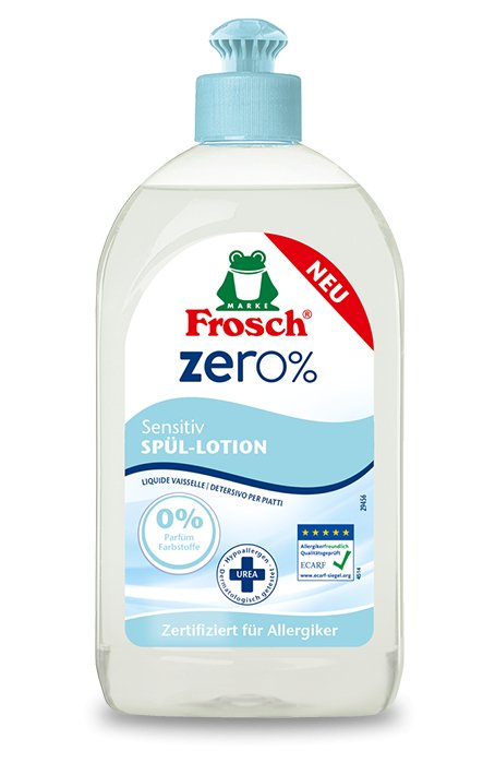 Sensitiv Spüllotion von Frosch Zero% 500ml - Haushaltsreinigung.at