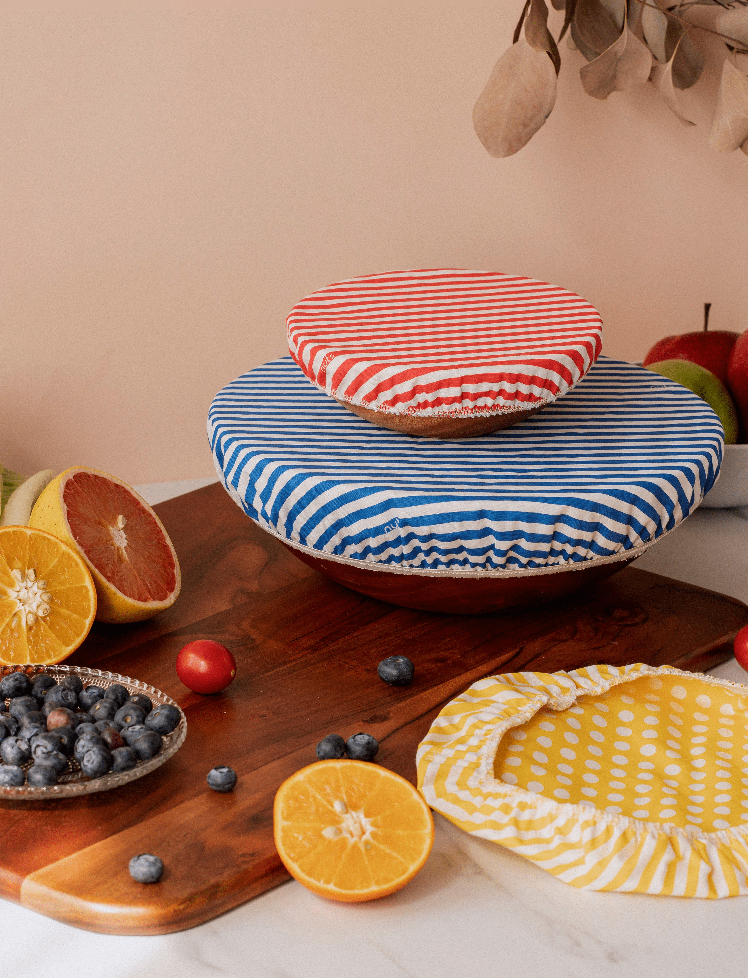 Textil Schüsselabdeckungen beidseitig verwendbar - Flexgreen GmbH