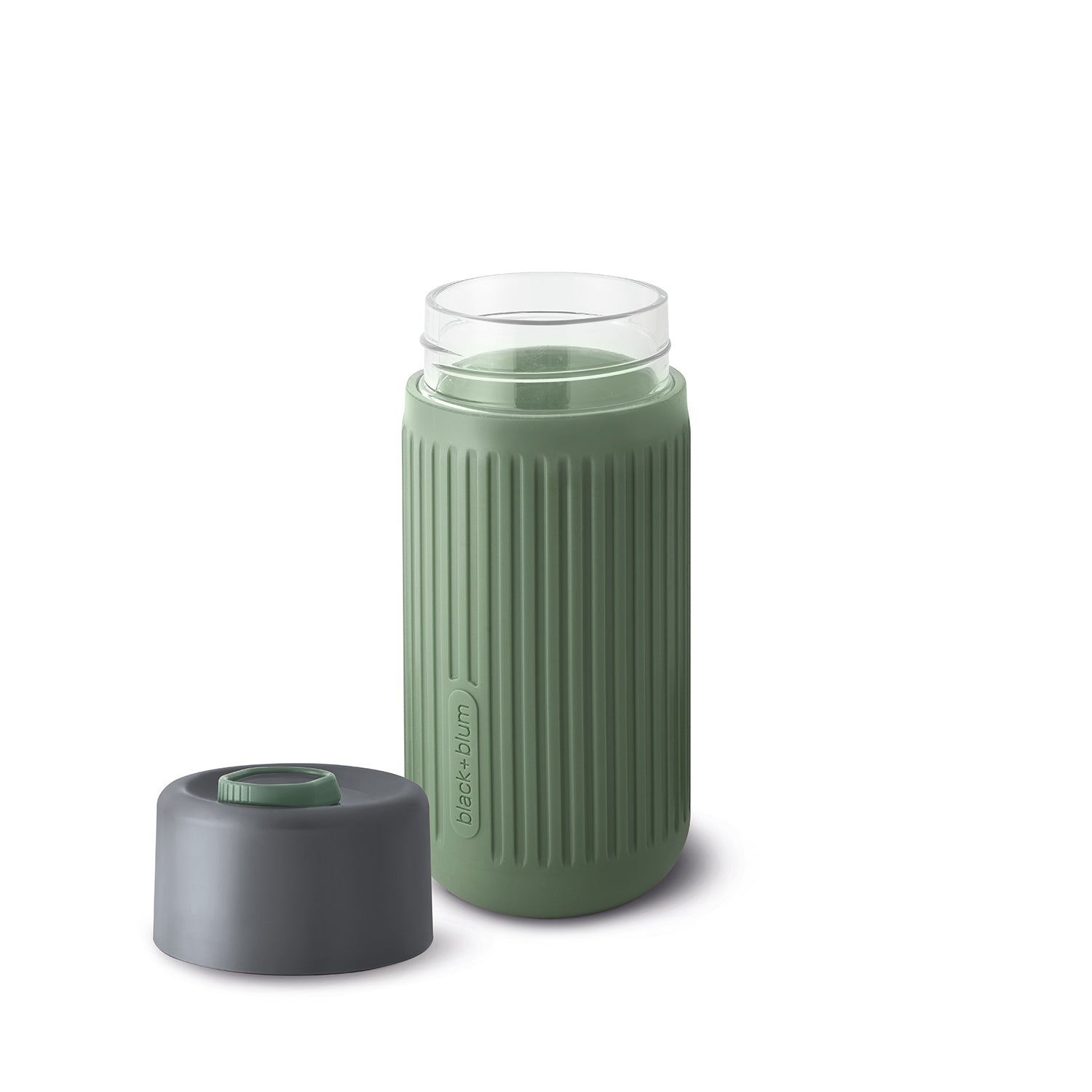 ToGo Becher aus Glas 340 ml olive - Haushaltsreinigung.at